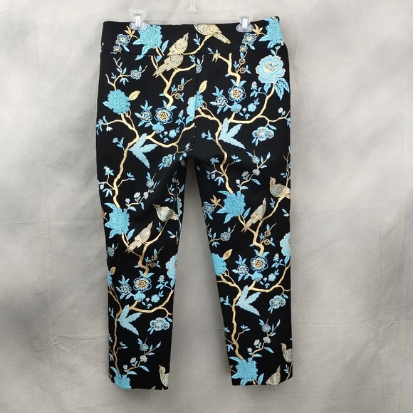 NEW Soft Surroundings Chinoiserie Foil Printed Metallic Pants - Picture 8 of 10